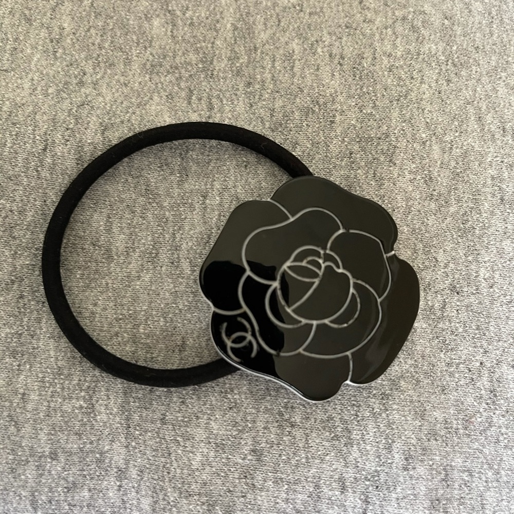 Authentic Chanel Camellia Flower Hair Tie